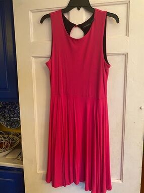 Cynthia Rowley Sleeveless Hot Pink Fit & Flare Midi Dress